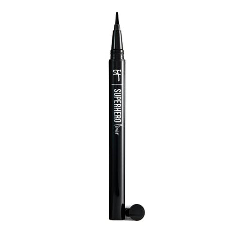 it COSMETICS Superhero Liquid Eyeliner Pen, 24-Hour Waterproof Formula Wont Smudge Or Fade - With Peptides, Collagen, Biotin & Kaolin Clay - 0.03 Fl Oz Black