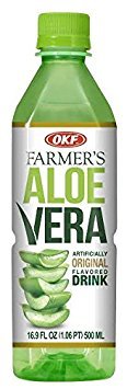 OKF Aloe Vera Drink in 16.9 Ounce Bottles (Original, 6 Pack)