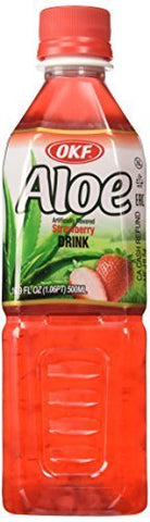 OKF Aloe: Strawberry Aloe Drink 10/16.9 Oz. Case by OKF