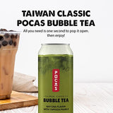 Pocas Bubble Tea with Tapioca Pearls, Matcha (Pack of 8, 16.5 oz)
