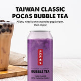Pocas Bubble Tea with Tapioca Pearls, Taro (Pack of 8, 16.5 oz)