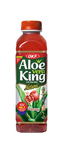 OKF Aloe Vera King Drink, Pomegranate, 16.9 Fluid Ounce (Pack of 20)