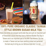 POCAS BUBBLE TEA, Classic Taiwan Style Milk Tea with Tapioca Pearls. Ready to serve boba tea, World’s best tasting Boba Tea.16.5FL OZ (Brown Sugar, 12)