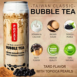 POCAS BUBBLE TEA, Classic Taiwan Style Milk Tea with Tapioca Pearls. Ready to serve boba tea, World’s best tasting Boba Tea.16.5FL OZ (Brown Sugar, 6)