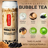 POCAS BUBBLE TEA, Classic Taiwan Style Milk Tea with Tapioca Pearls. Ready to serve boba tea, World’s best tasting Boba Tea.16.5FL OZ (Brown Sugar, 10)