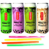 POCAS BUBBLE TEA, Classic Taiwan Style Milk Tea with Tapioca Pearls. Ready to serve boba tea, World’s best tasting Boba Tea.16.5FL OZ (Variety Pack, 6)