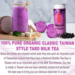 POCAS BUBBLE TEA, Classic Taiwan Style Milk Tea with Tapioca Pearls. Ready to serve boba tea, World’s best tasting Boba Tea.16.5FL OZ (Taro, 12)