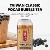 Pocas Bubble Tea with Tapioca Pearls, Brown Sugar (Pack of 8, 16.5 oz)