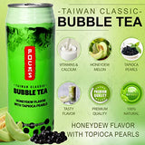 POCAS BUBBLE TEA, Classic Taiwan Style Milk Tea with Tapioca Pearls. Ready to serve boba tea, World’s best tasting Boba Tea.16.5FL OZ (Honey Dew, 6)