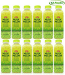 OKF Melon with Aloe Vera Drink, 16.9 Fluid Ounce with Pure Aloe Pulp, No Artificial Flavors Preservatives or Colors, Convenient Healthy Aloe Juice Drink (Musk Melon, 12 Pack)