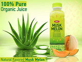 OKF Melon with Aloe Vera Drink, 16.9 Fluid Ounce with Pure Aloe Pulp, No Artificial Flavors Preservatives or Colors, Convenient Healthy Aloe Juice Drink (Musk Melon, 12 Pack)