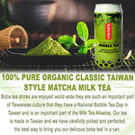 POCAS BUBBLE TEA, Classic Taiwan Style Milk Tea with Tapioca Pearls. Ready to serve boba tea, World’s best tasting Boba Tea.16.5FL OZ (Matcha, 6)