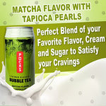 POCAS BUBBLE TEA, Classic Taiwan Style Milk Tea with Tapioca Pearls. Ready to serve boba tea, World’s best tasting Boba Tea.16.5FL OZ (Matcha, 10)