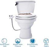 Slim Bidet Attachment Chrome Handles, Non-Electric Mechanical (Hot and Cold) Option
