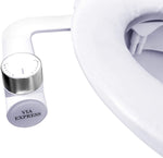 Slim Bidet Attachment Chrome Handles, Non-Electric Mechanical (Hot and Cold) Option