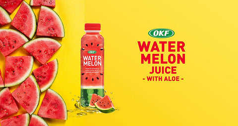 OKF Watermelon with Aloe Vera Drink, 16.9 Fluid Ounce with Pure Aloe P – Shop Via Express