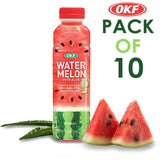 OKF Watermelon with Aloe Vera Drink, 16.9 Fluid Ounce with Pure Aloe Pulp